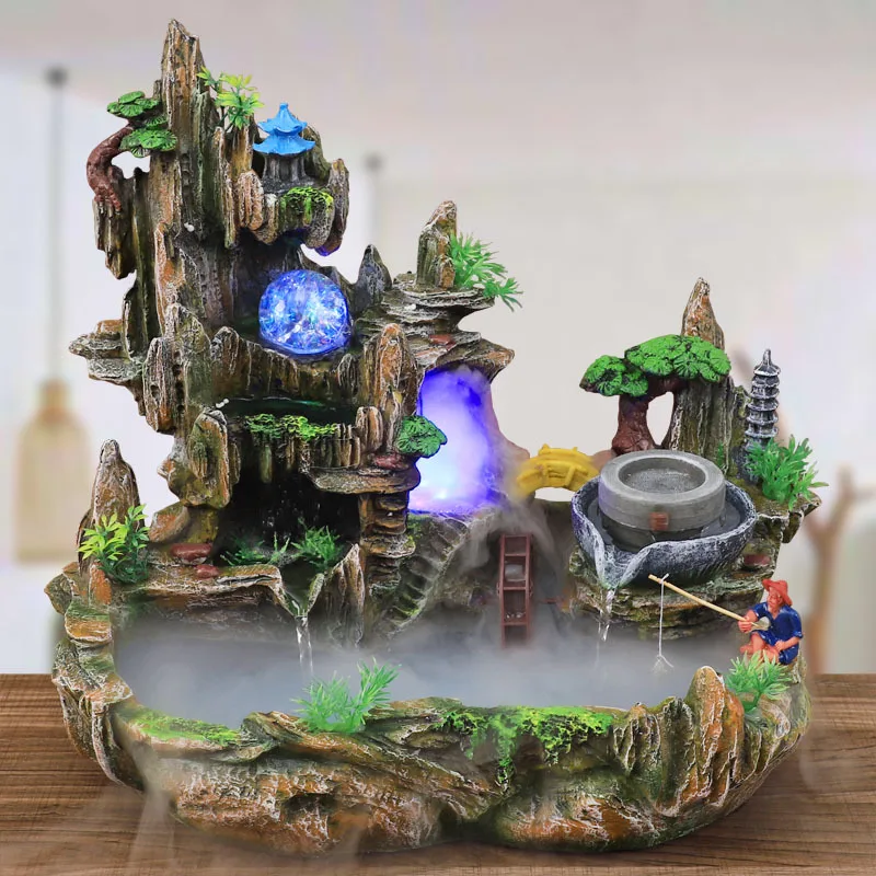 Bonsai Garden Fountain - Fontanna skalna z widokiem na góry