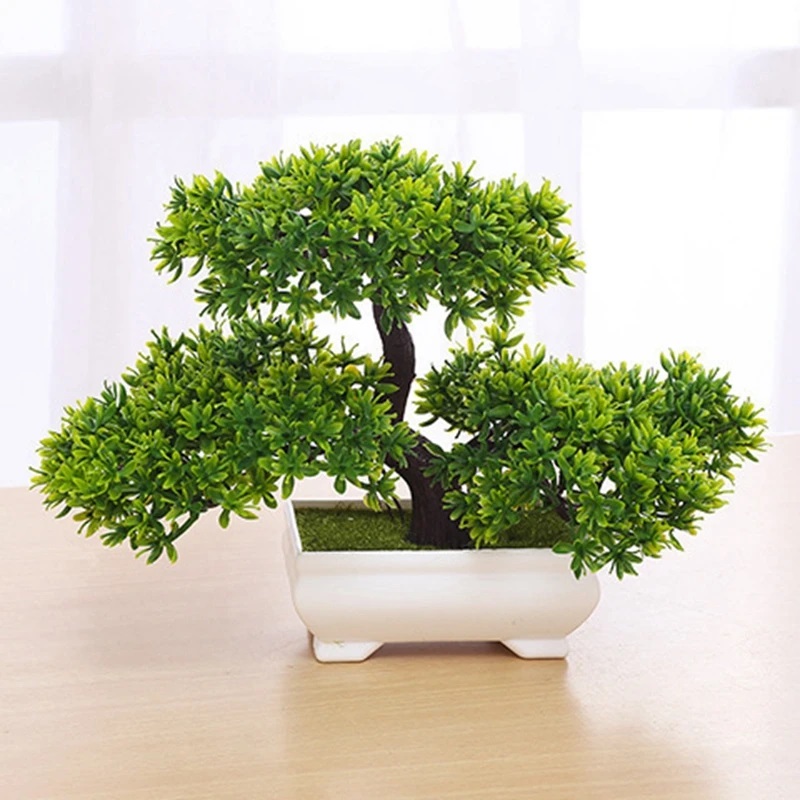 Bonsai Garden Table - 1 szt. Zielone sztuczne rośliny Bonsai