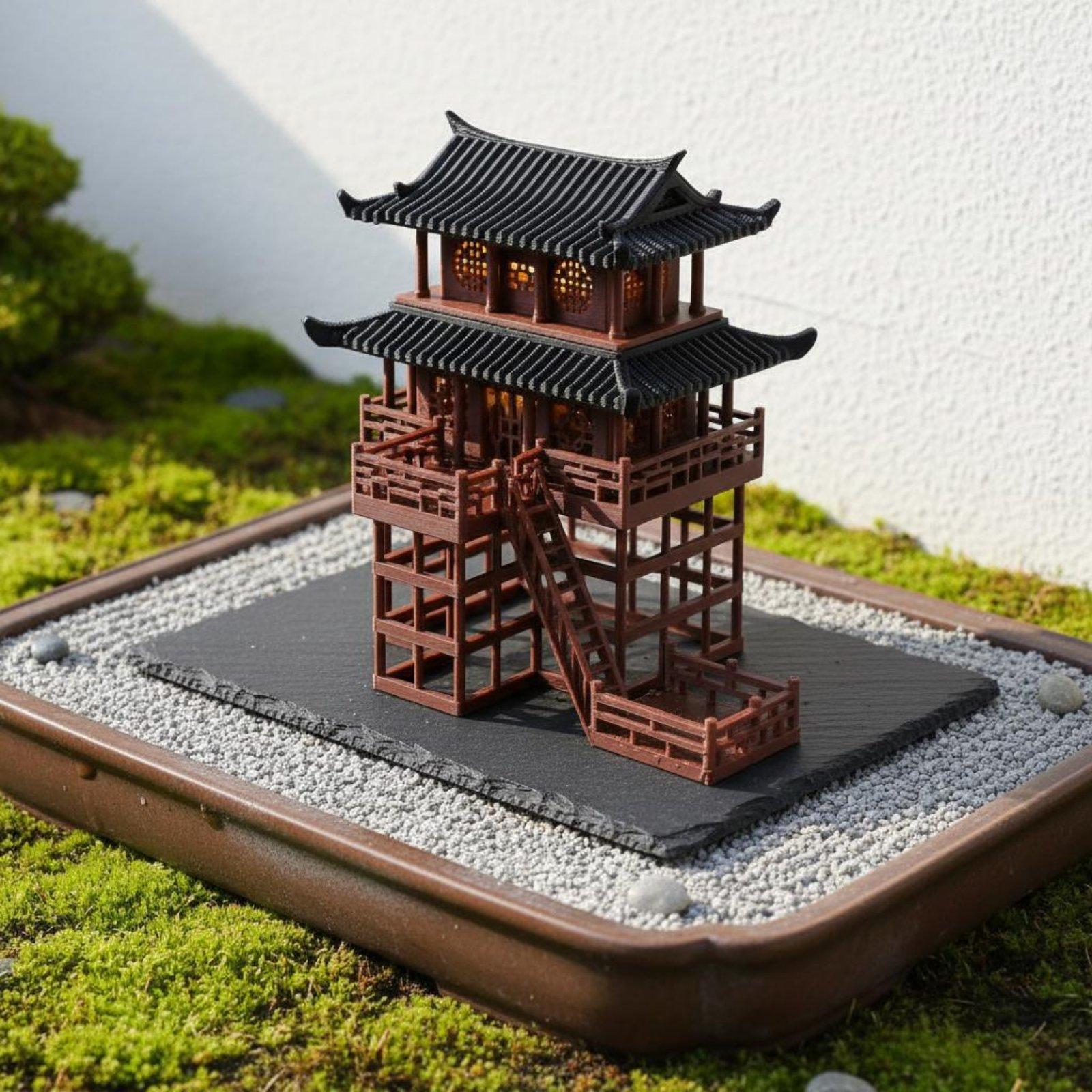 Bonsai Gardening - Plastikowa pagoda bonsai na stół, mini